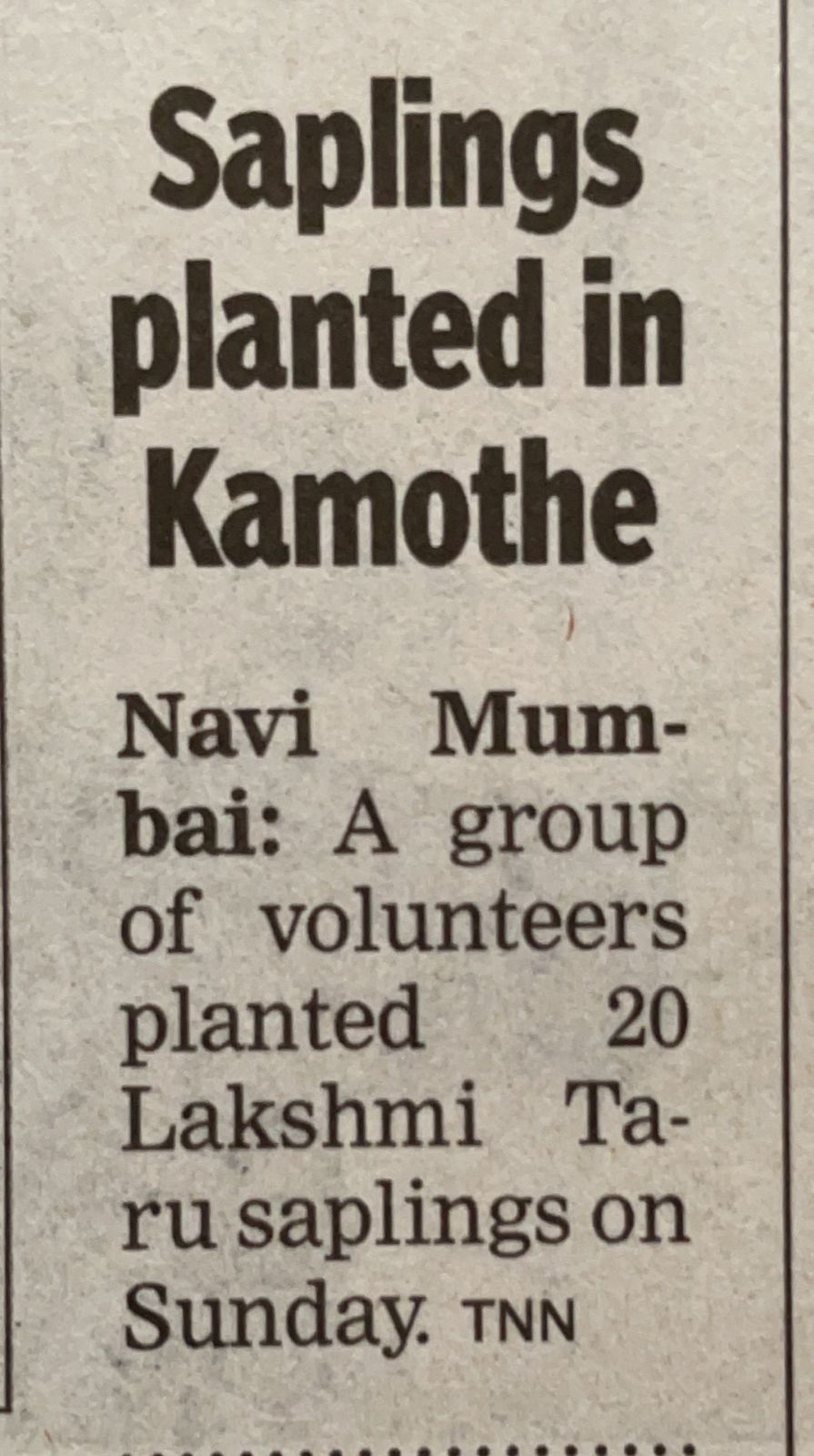 Saplings planted in Kamothe